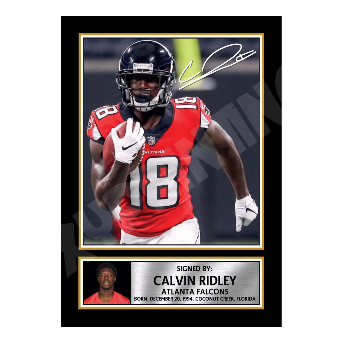 Calvin Ridley 2 American Football Printed Signature Print – A1 Print Only
