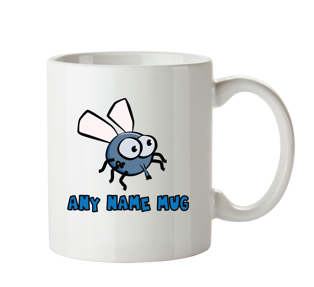 Personalised Cartoon Funny Fly Mug – printed mug product image 1
