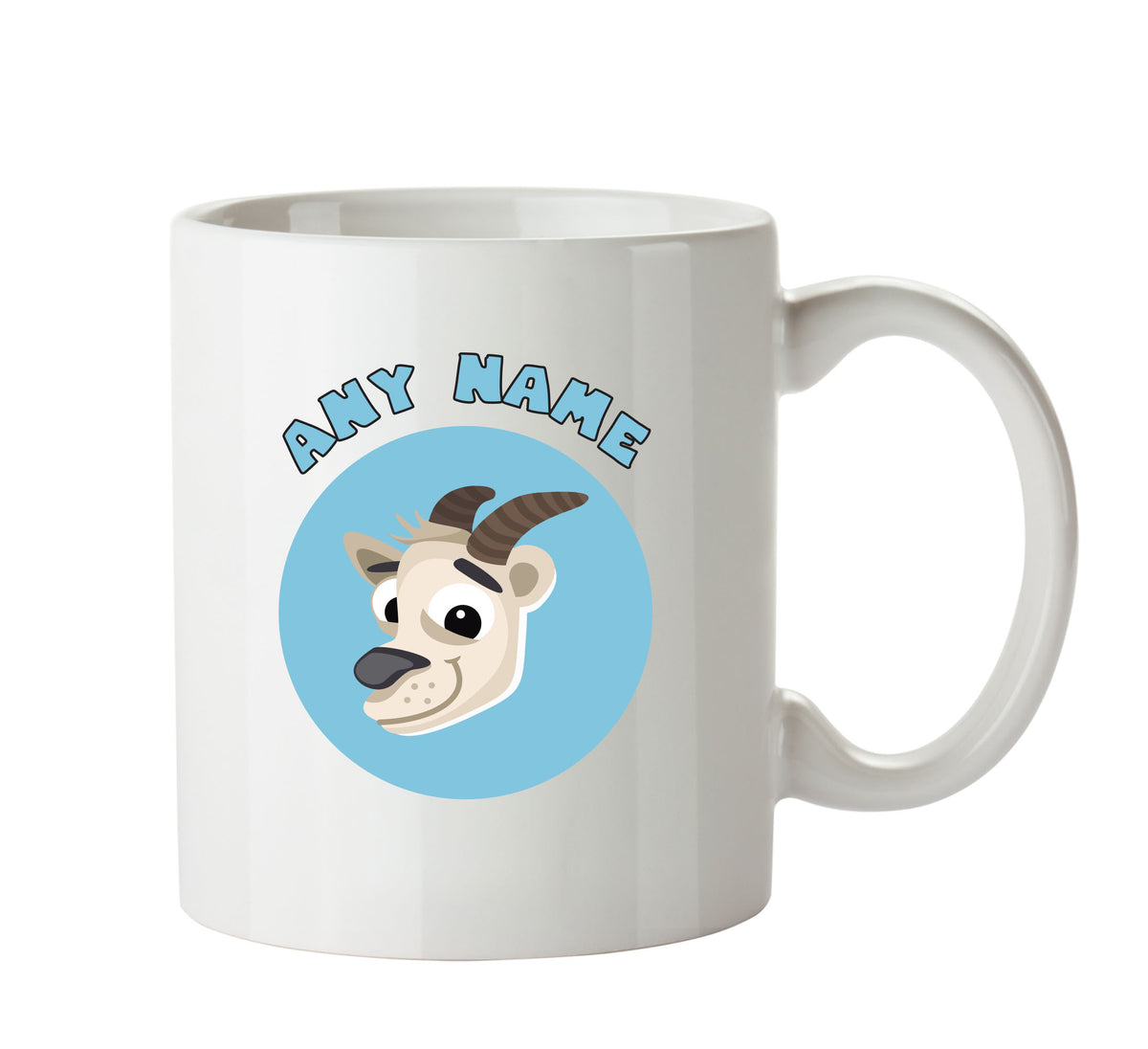 Personalised Cartoon Goat Mug β printed mug product image 1