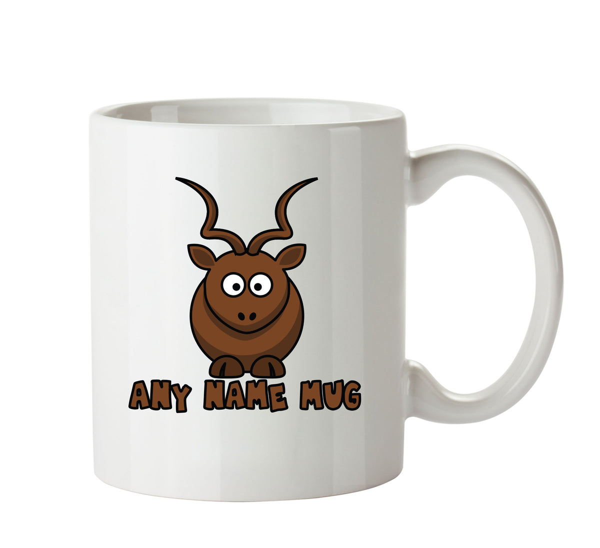 Personalised Cartoon Funny Kudu Mug β printed mug product image 1