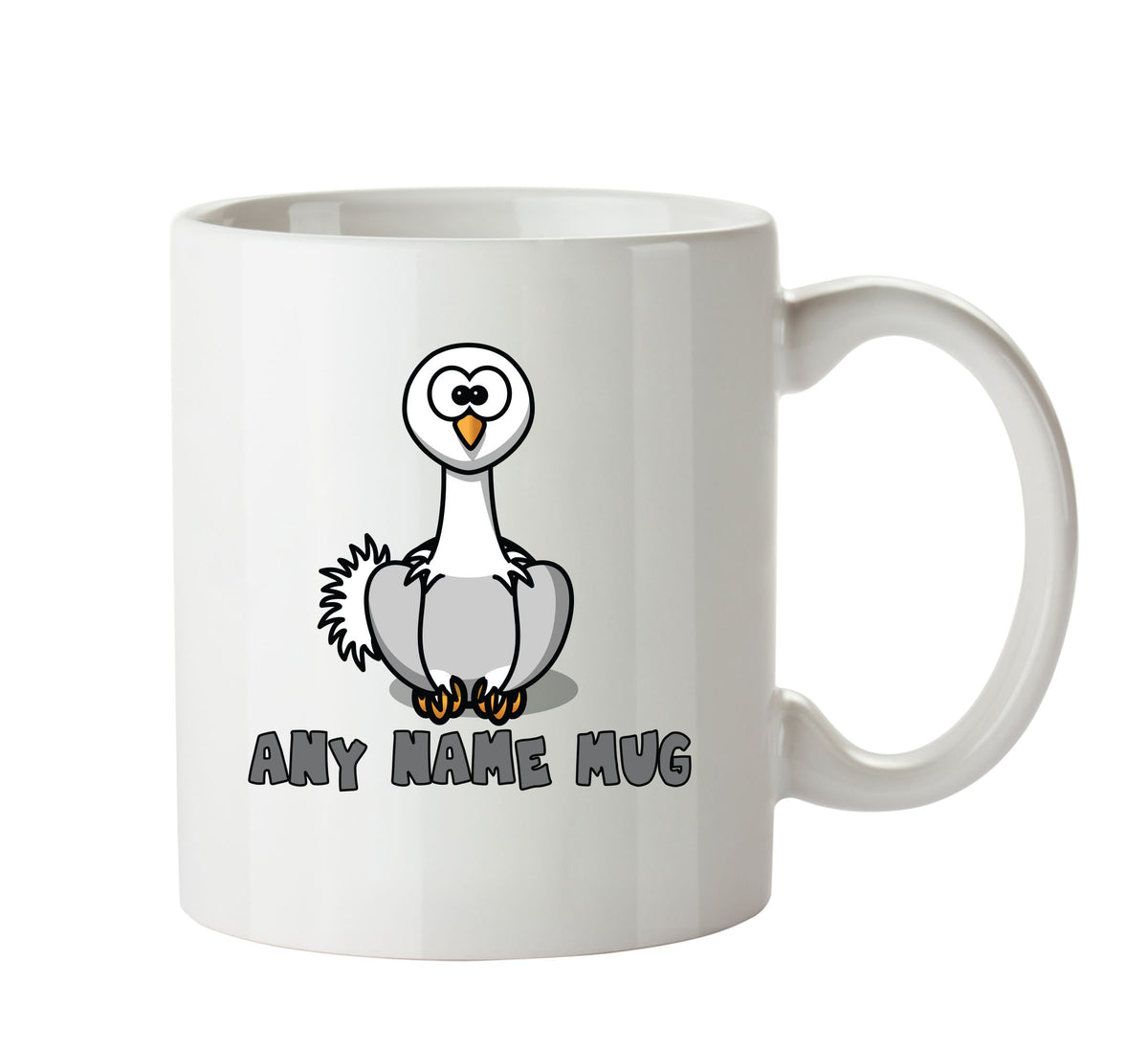 Personalised Cartoon Funny Ostrich2 Mug – printed mug product image 1