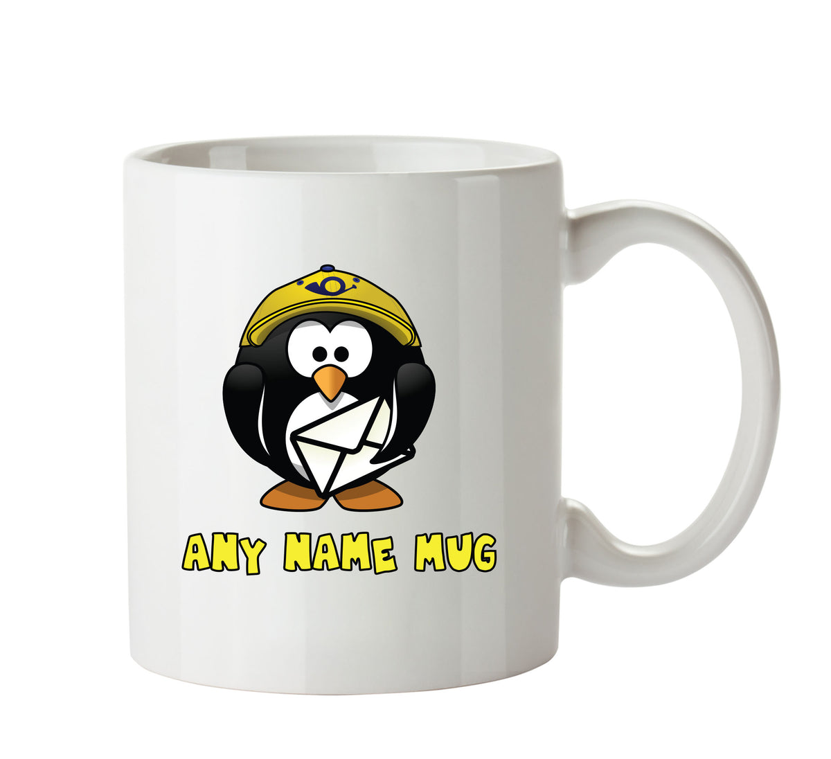 Personalised Cartoon Funny Postman Penguin MUG β printed mug product image 1