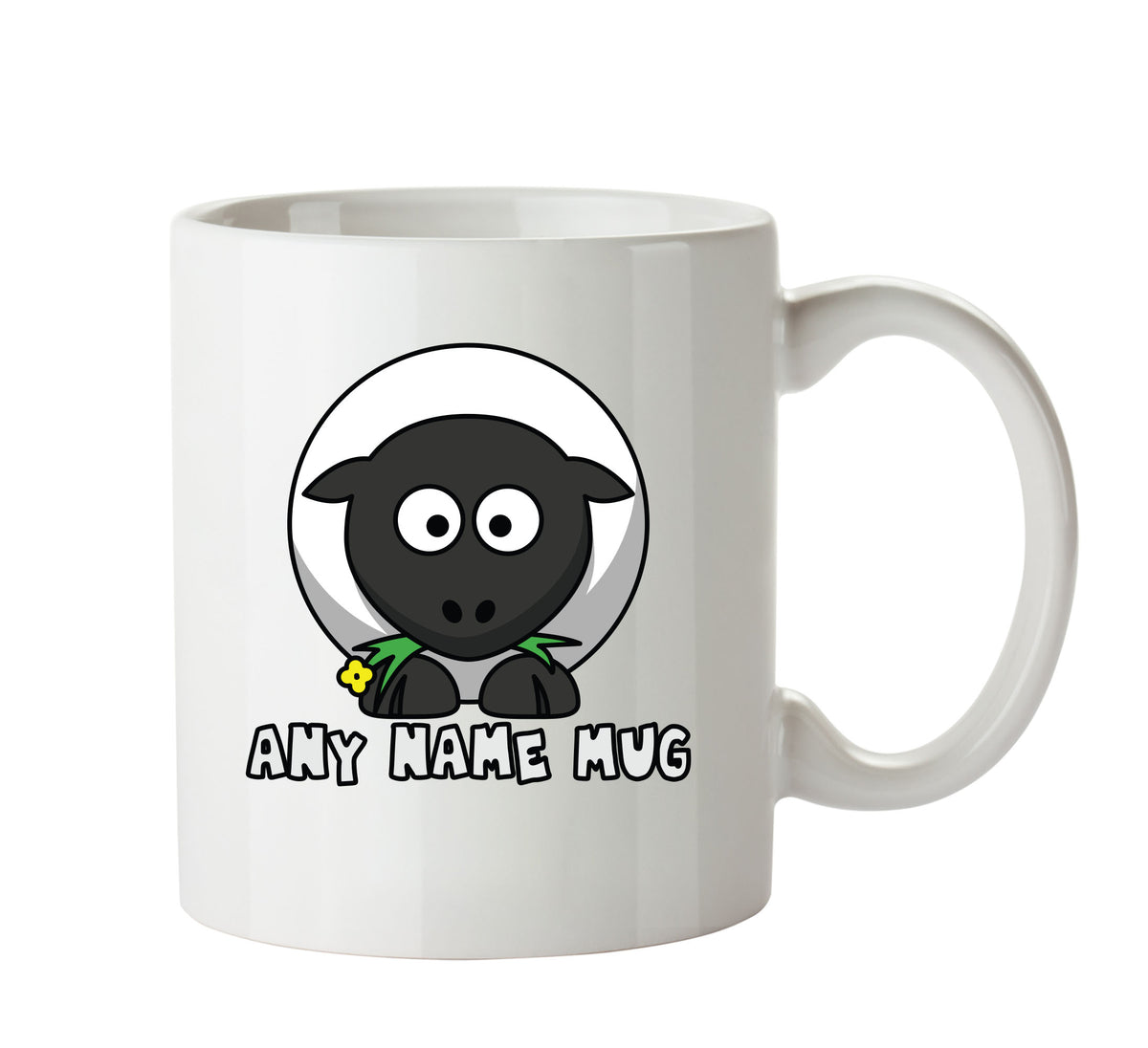 Personalised Cartoon Funny Sheep2 Mug β printed mug product image 1