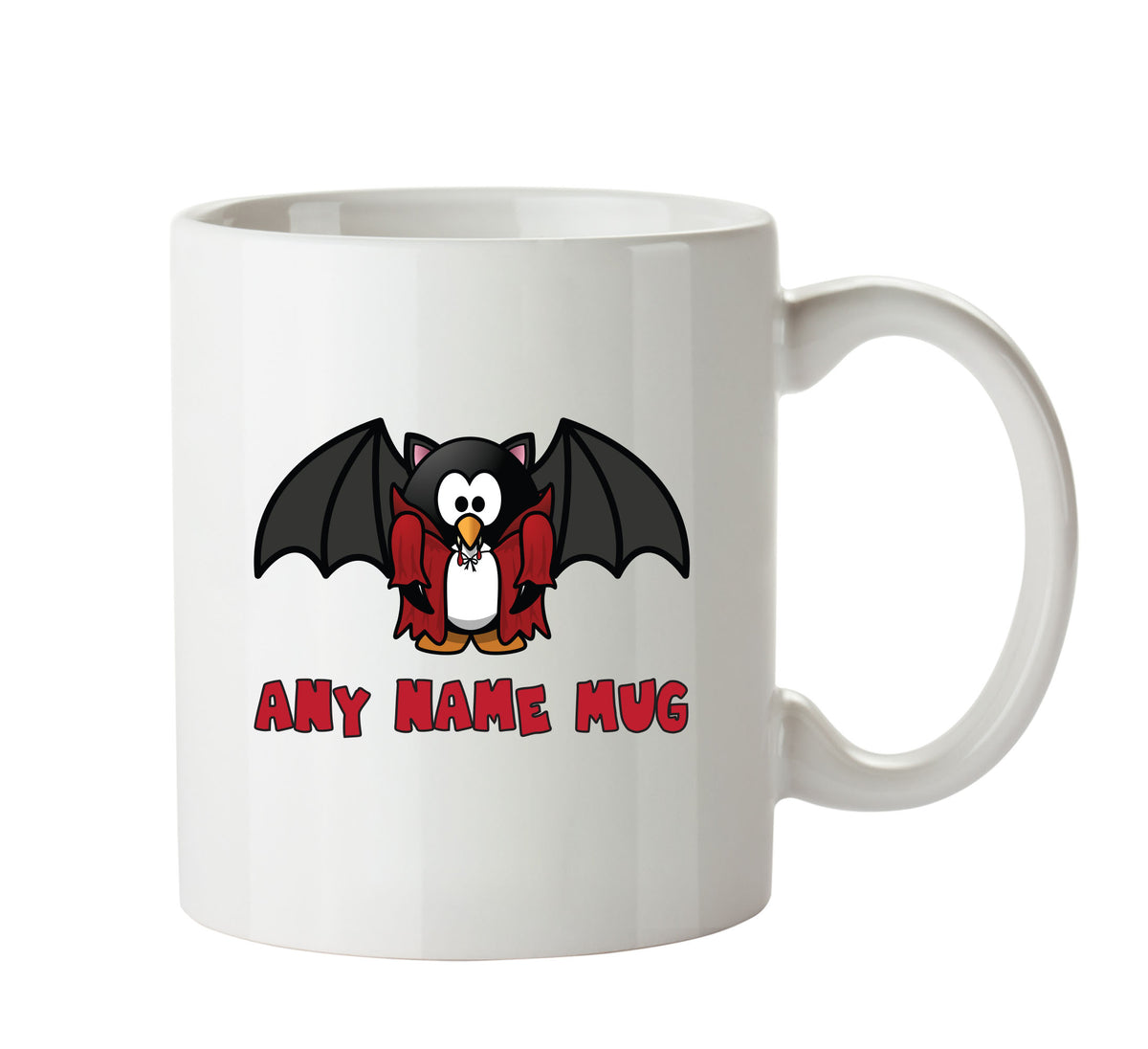 Personalised Cartoon Funny Vampire Penguin Mug β printed mug product image 1