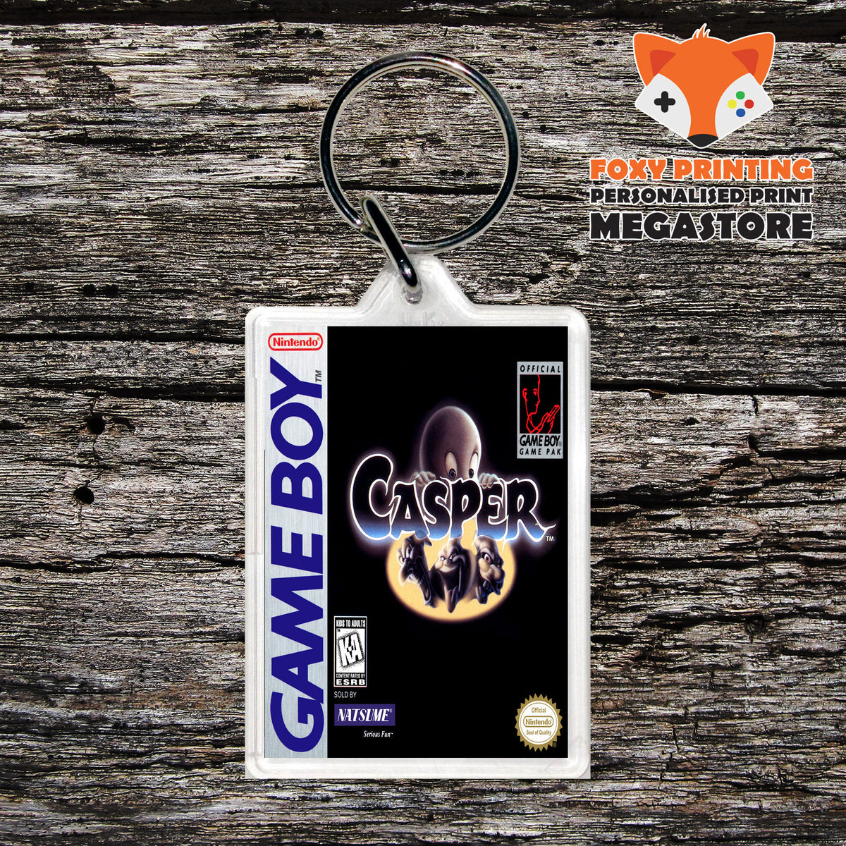 Casper Gameboy Gaming Keyring
