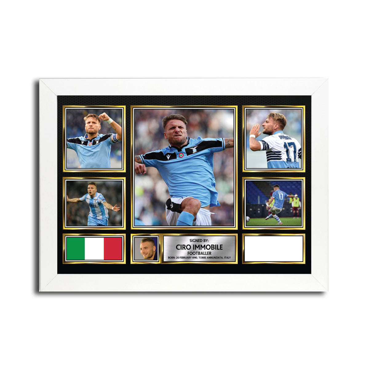 Christian Eriksen MC1570 – Black Frame Printed Signature Football Poster – Christian Eriksen MC1570