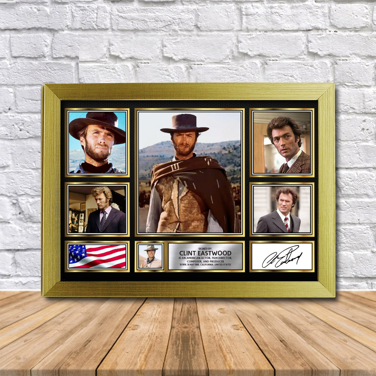 Clint Eastwood Printed Signature Print