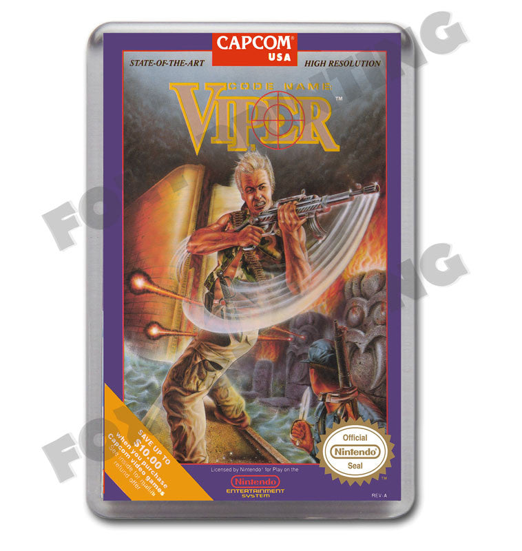 Codename Viper Retro Nintendo NES Game Inspired Fridge Magnet 180