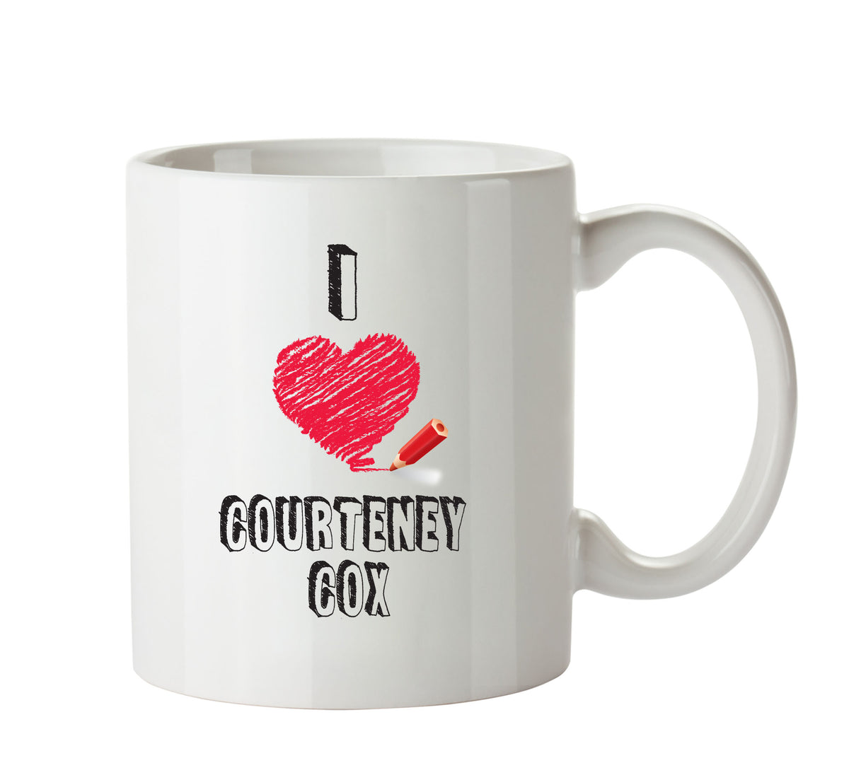 I Love Courteney Cox Mug - I Love Celebrity Mug - Novelty Gift Printed Tea Coffee Ceramic Mug – I Love Courteney Cox Mug - I Love Celebrity Mug - Novelty Gift Printed Tea
