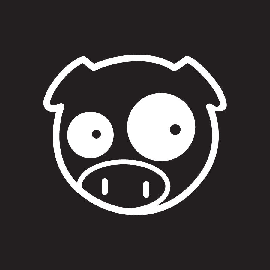 Crazy Pig Novelty Vinyl Car Sticker