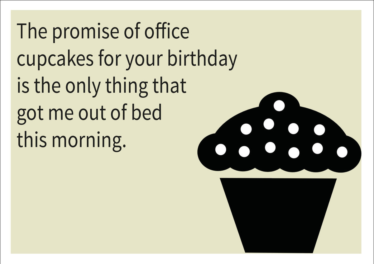 Cupcakes In The Office INSPIRED Adult Personalised Birthday Card Birthday Card