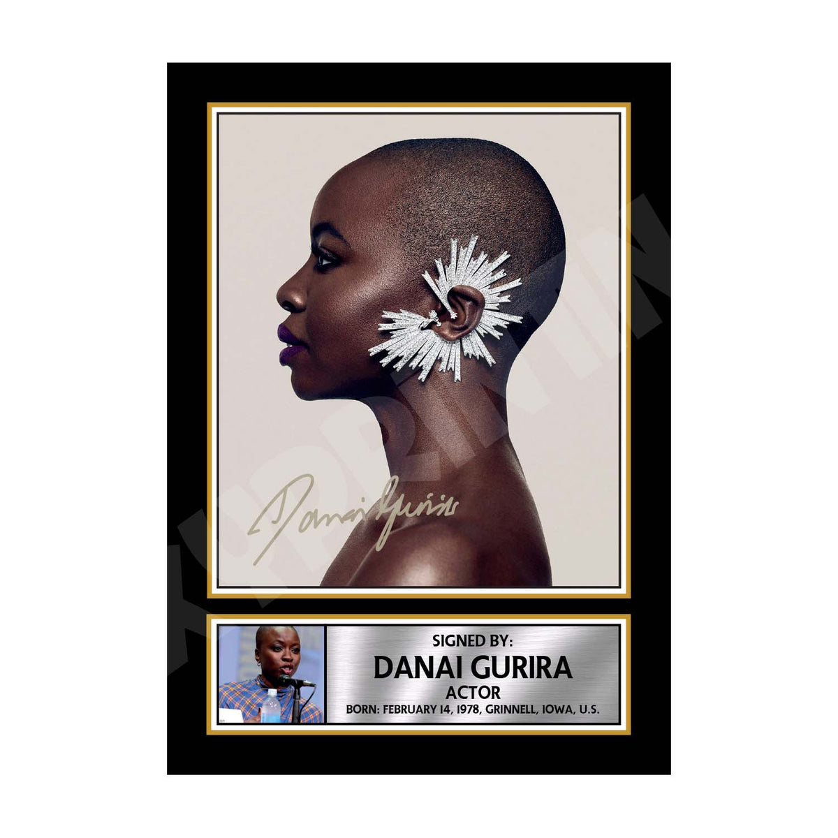 DANAI GURIRA 2 Walking Dead Printed Signature Print