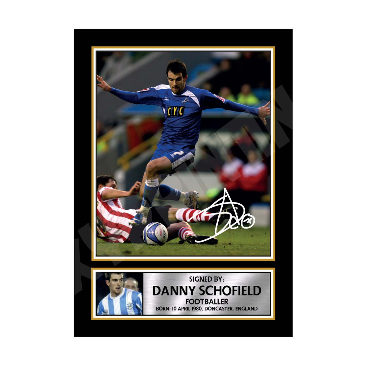 DANNY SCHOFIELD 2 Limited Edition Football Player Signed Print - Football
