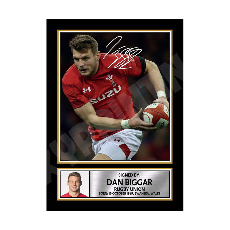 DAN BIGGAR 1 Limited Edition Rugby Player Signed Print - Rugby