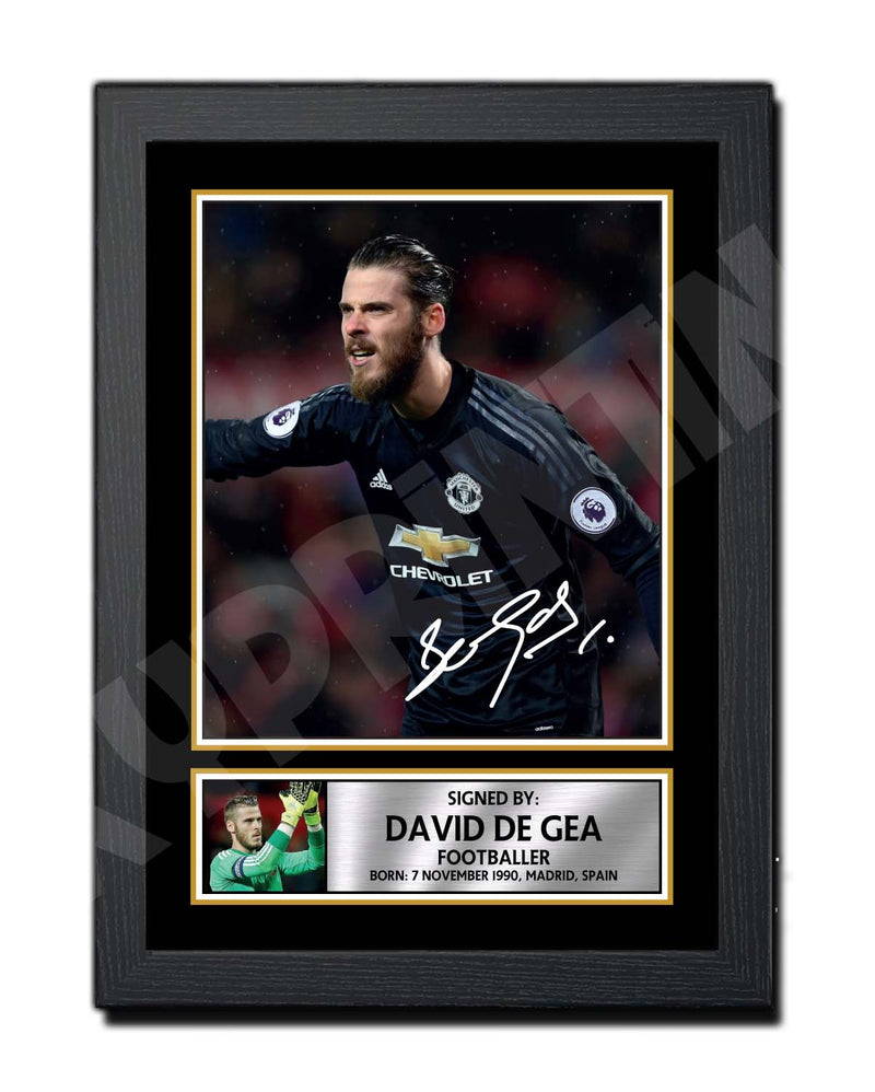 DAVID DE GEA 2 Limited Edition Football Player Signed Print - Football