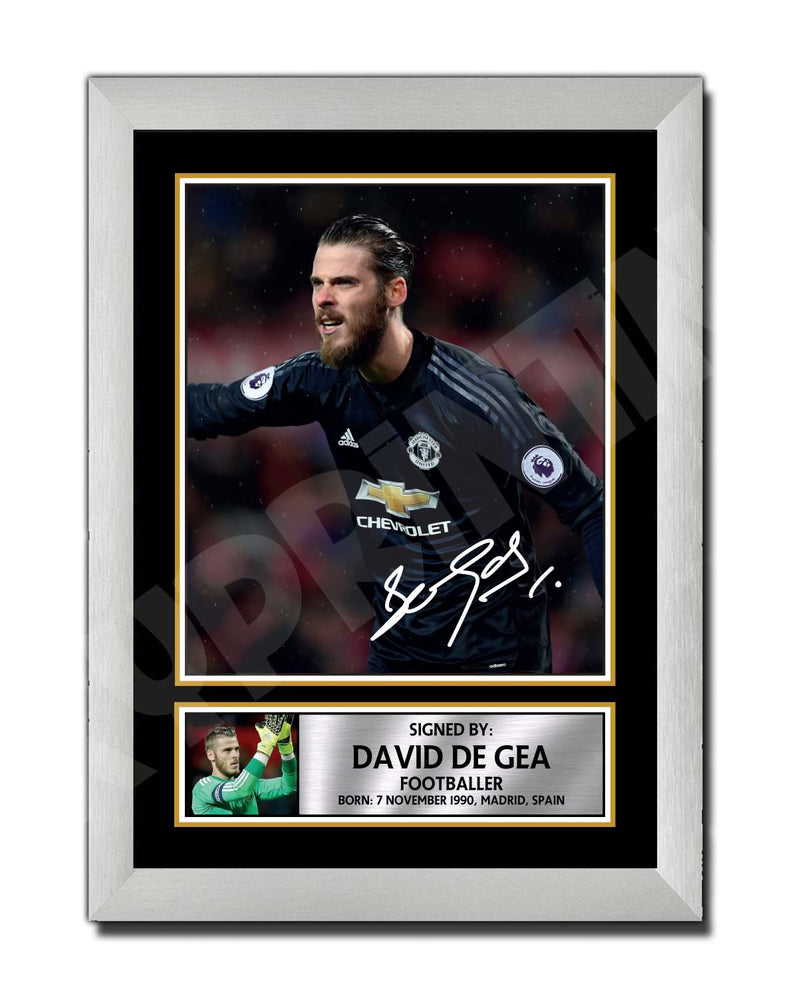 DAVID DE GEA 2 Limited Edition Football Player Signed Print - Football