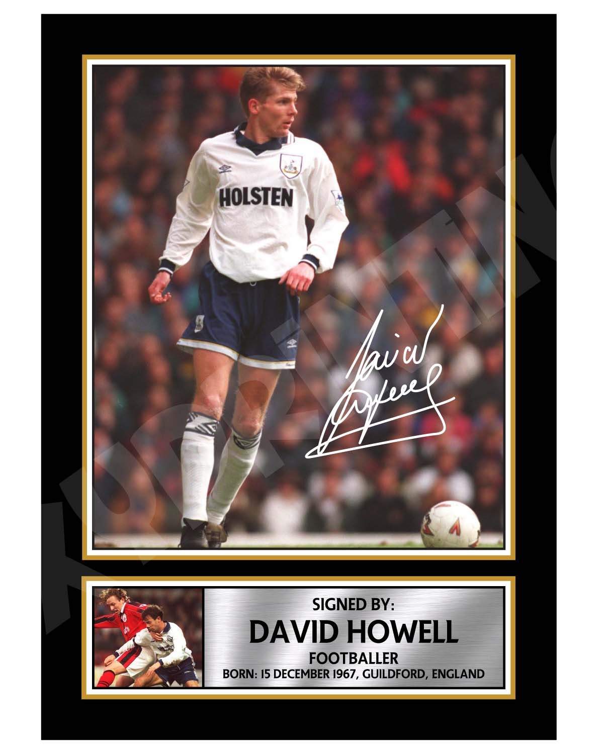DAVID HOWELLS Limited Edition Football Player Signed Print Football
