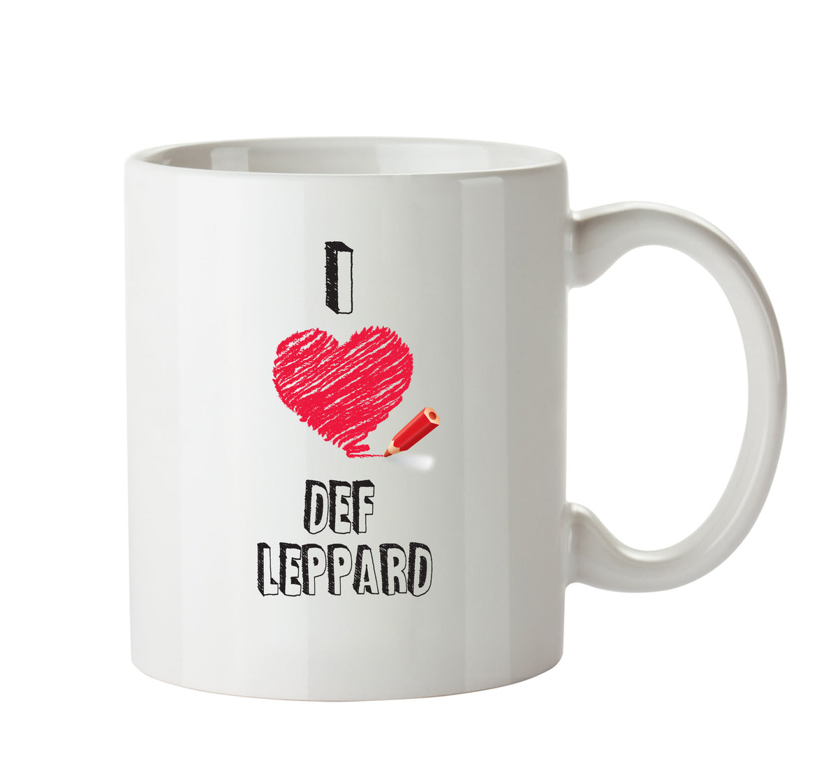 I Love DEF LEPPARD Celebrity Mug – printed mug product image 1