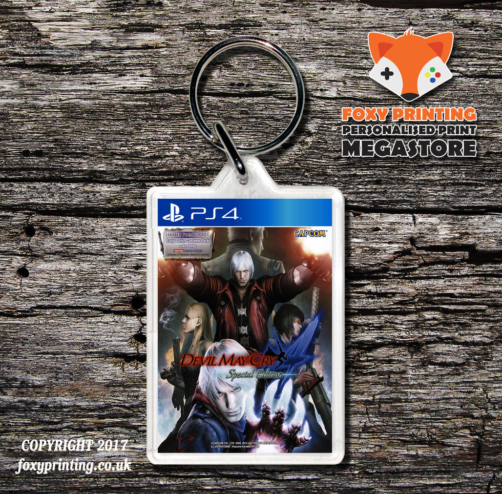 DEVIL MAY CRY SPECIAL EDITION PS4 Game Inspired Retro Gaming Keyring