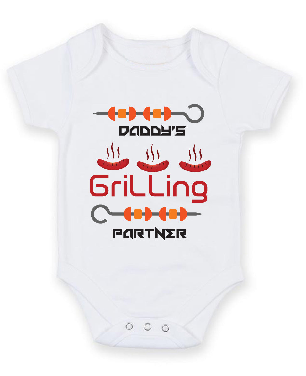 Daddy's Grilling Partner Baby Grow Bodysuit
