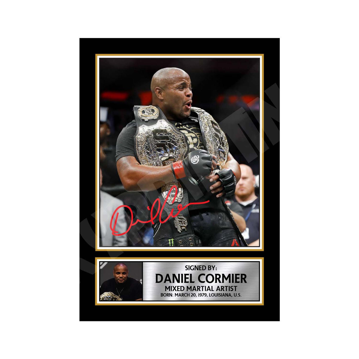 Daniel Cormier Limited Edition MMA Wrestler Signed Print - MMA Wrestling