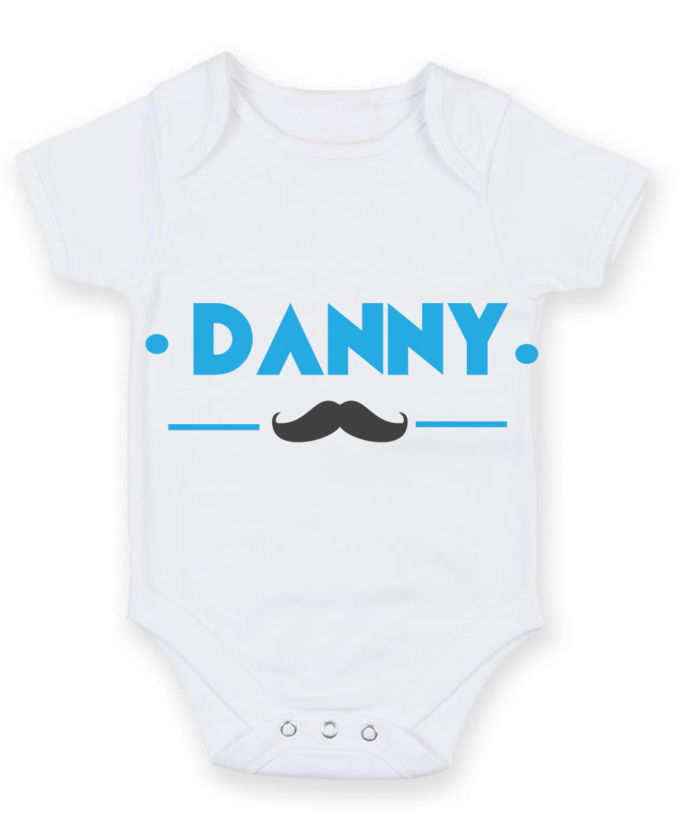 Danny Moustache Baby Grow Bodysuit