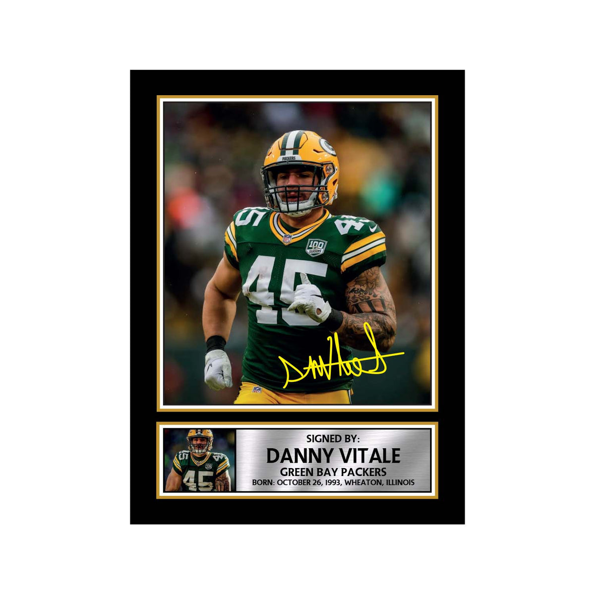 Danny Vitale American Football Printed Signature Print – A1 Print Only