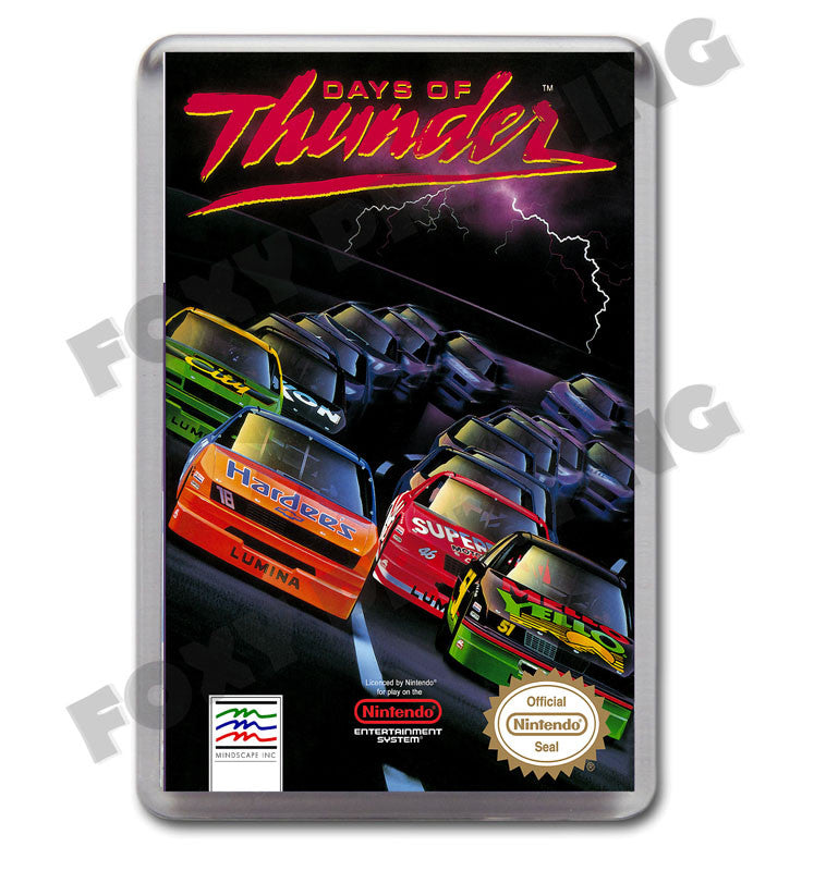 Days Of Thunder Retro Nintendo NES Game Inspired Fridge Magnet 191