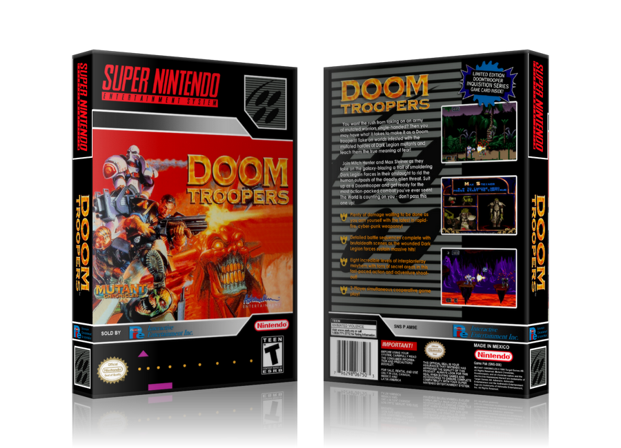 Doom Troopers Replacement Nintendo SNES Game Case Or Cover β SNES Replacement Game case product image 1