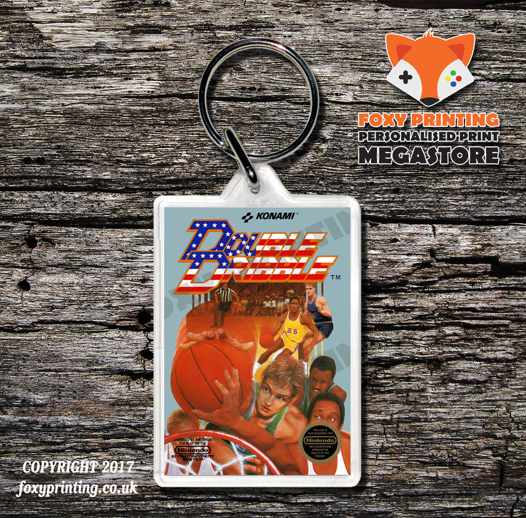 Double Dragon Retro NES Game Cover Art Gaming Keyring