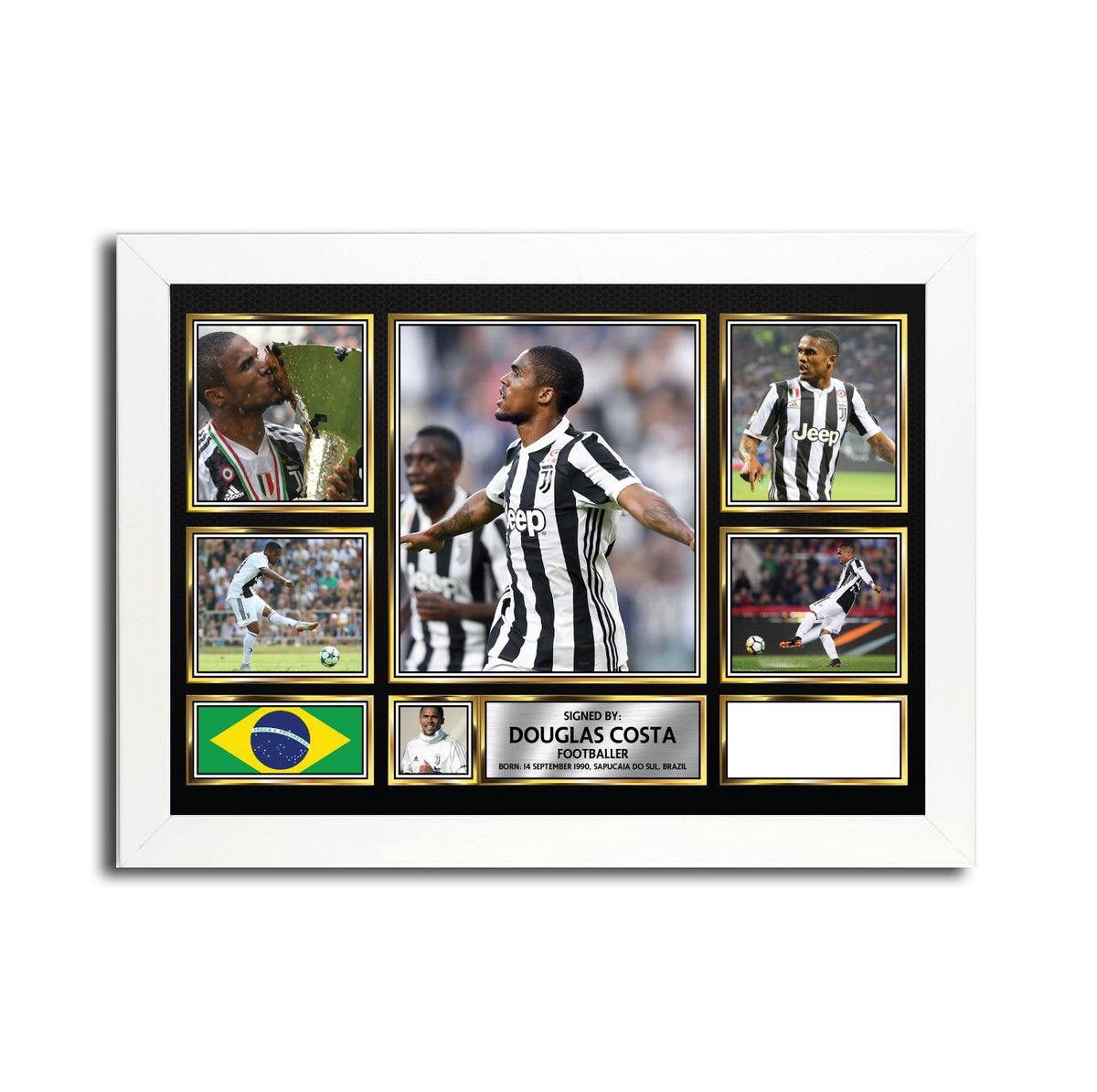 Douglas Costa MC1580 – Black Frame Printed Signature Football Poster – Douglas Costa MC1580
