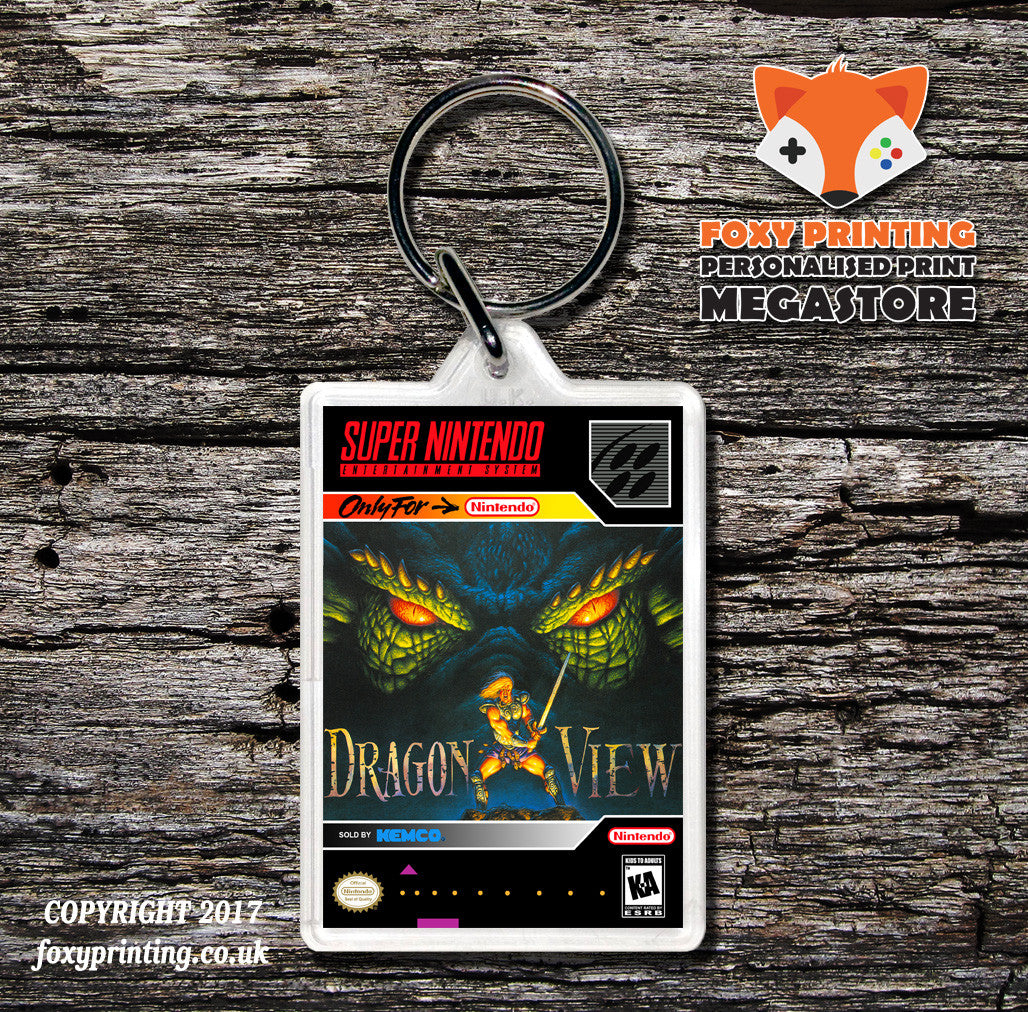 Dragon View Game Inspired Retro Gaming Keyring