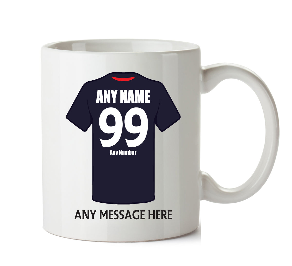 Dundee Football Team Mug Personalised Birthday Age And Name – printed mug product image 1