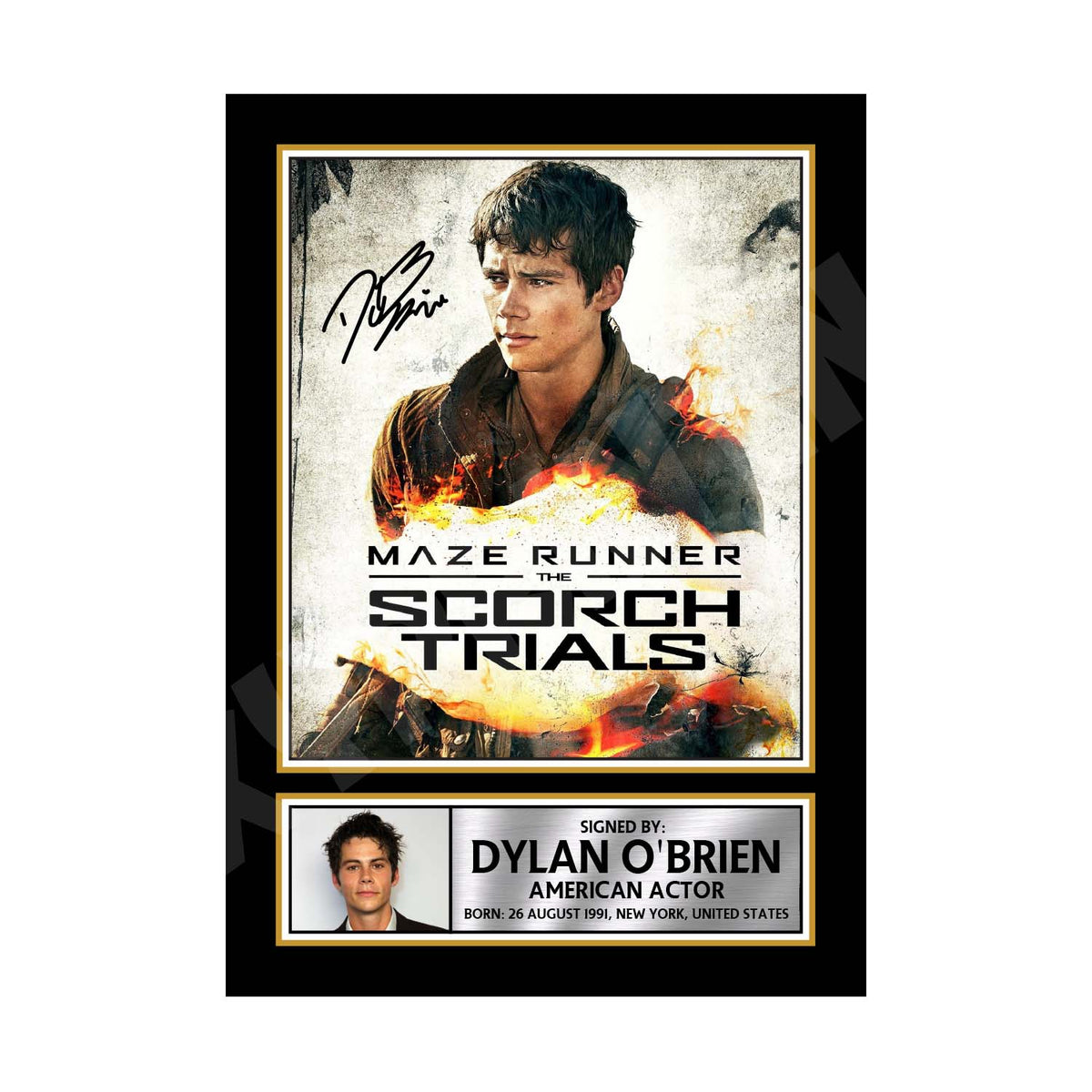 Dylan O'Brien 2 Movie Printed Signature Print – A1 Print Only