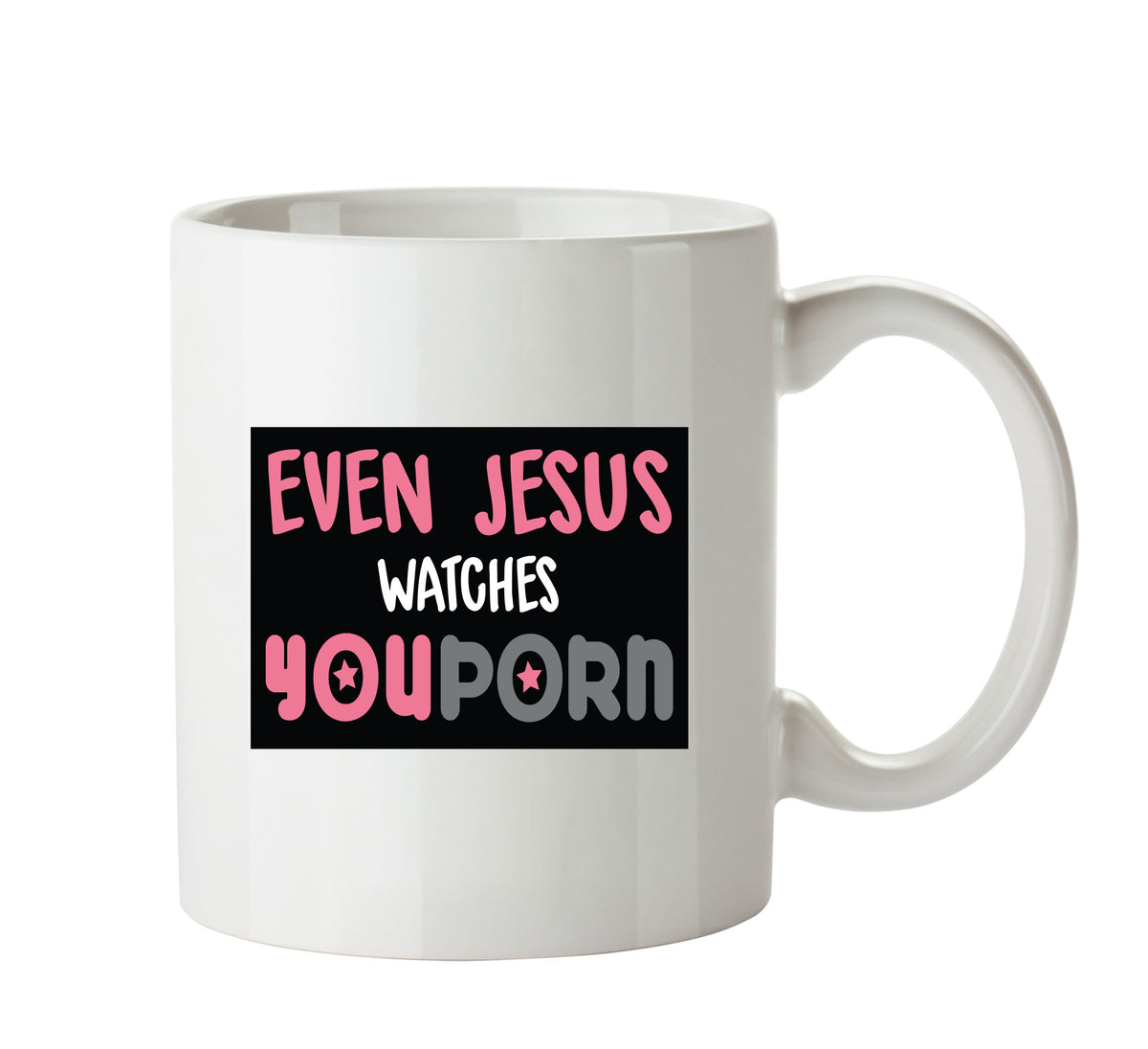 Even Jesus Watches YouPorn - Adult Mug – printed mug product image 1
