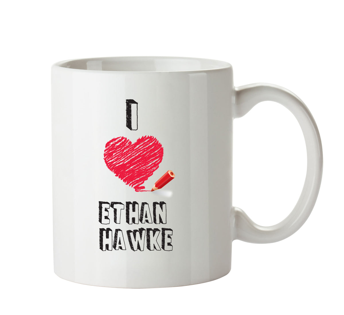 I Love Ethan Hawke Celebrity Mug Office Mug – printed mug product image 1