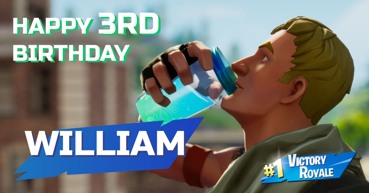 Fortnite Children's Birthday Banner Thick 4