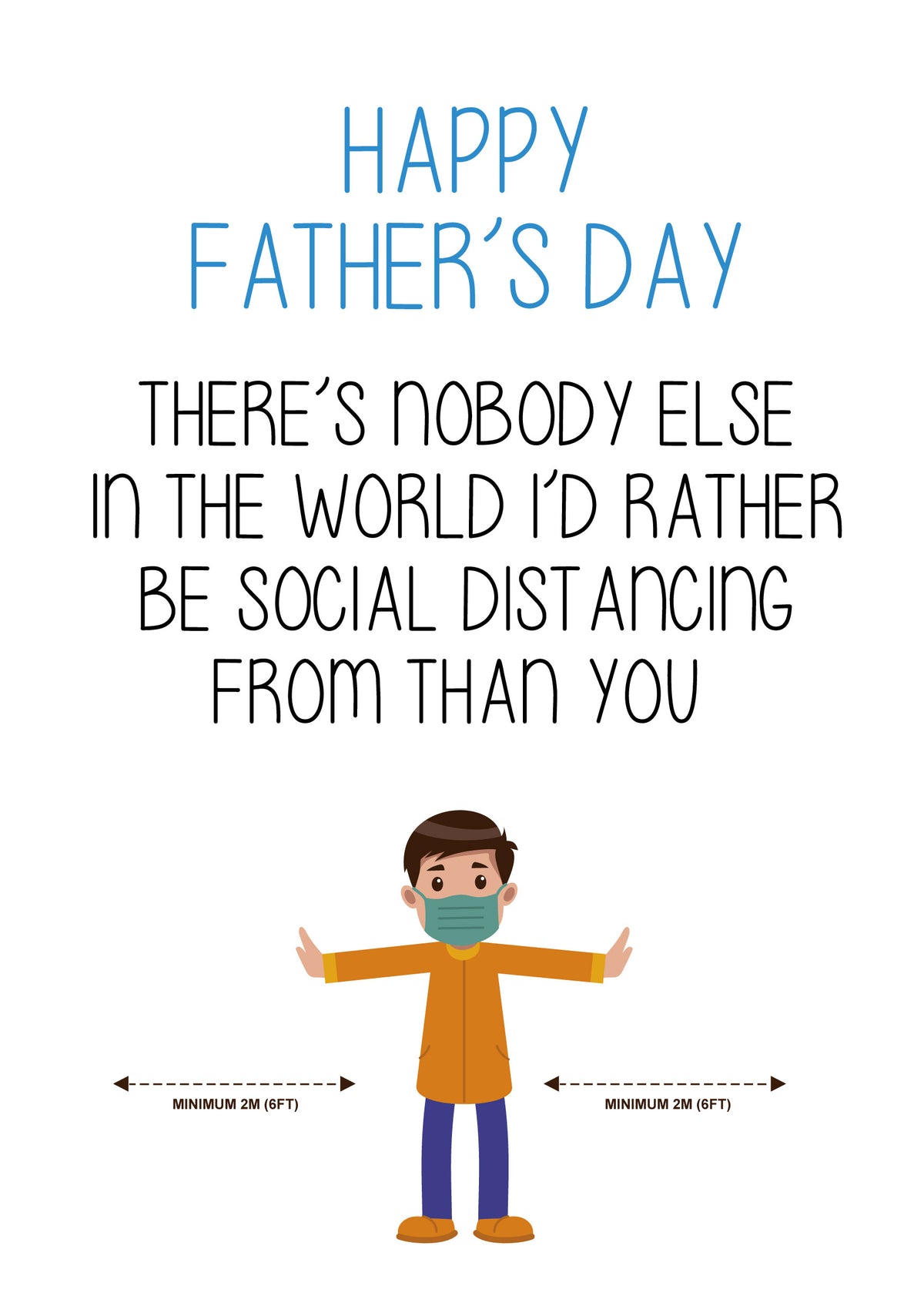 Father's Day Card 94 Social Distancing