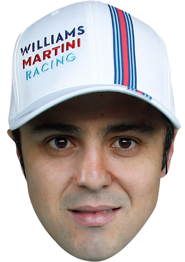FELIPE MASSA CAP JB - Formula 1 Driver Fancy Dress Cardboard Celebrity Party Face Mask