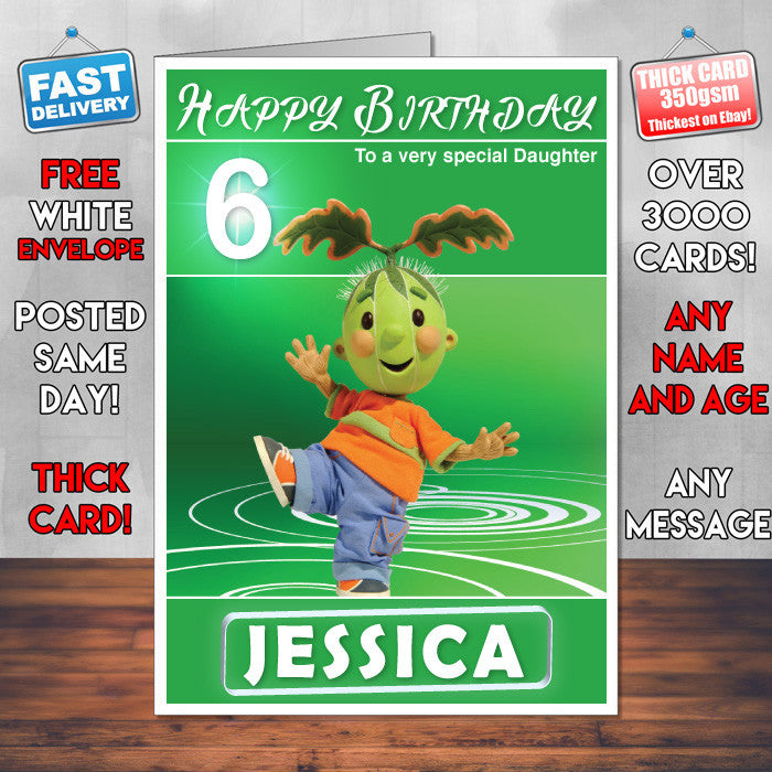 Fifi And The Flowertots 2 Style Theme Personalised Kidshows Birthday Card (SA)