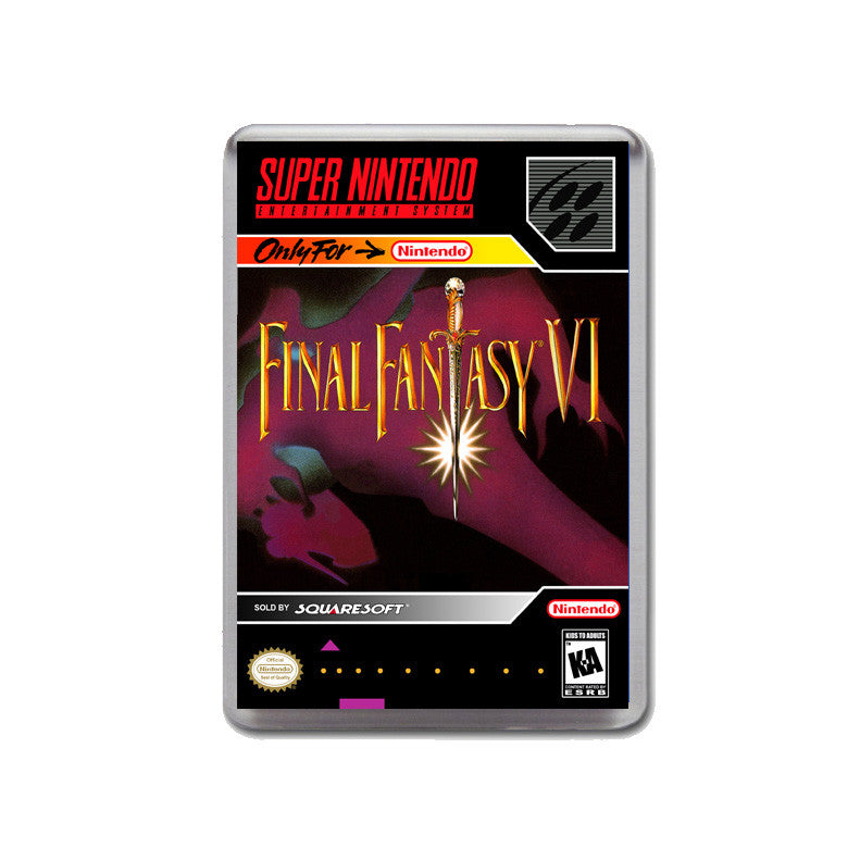 Final Fantasy Vi - SNES Inspired Game Retro Gaming Magnet