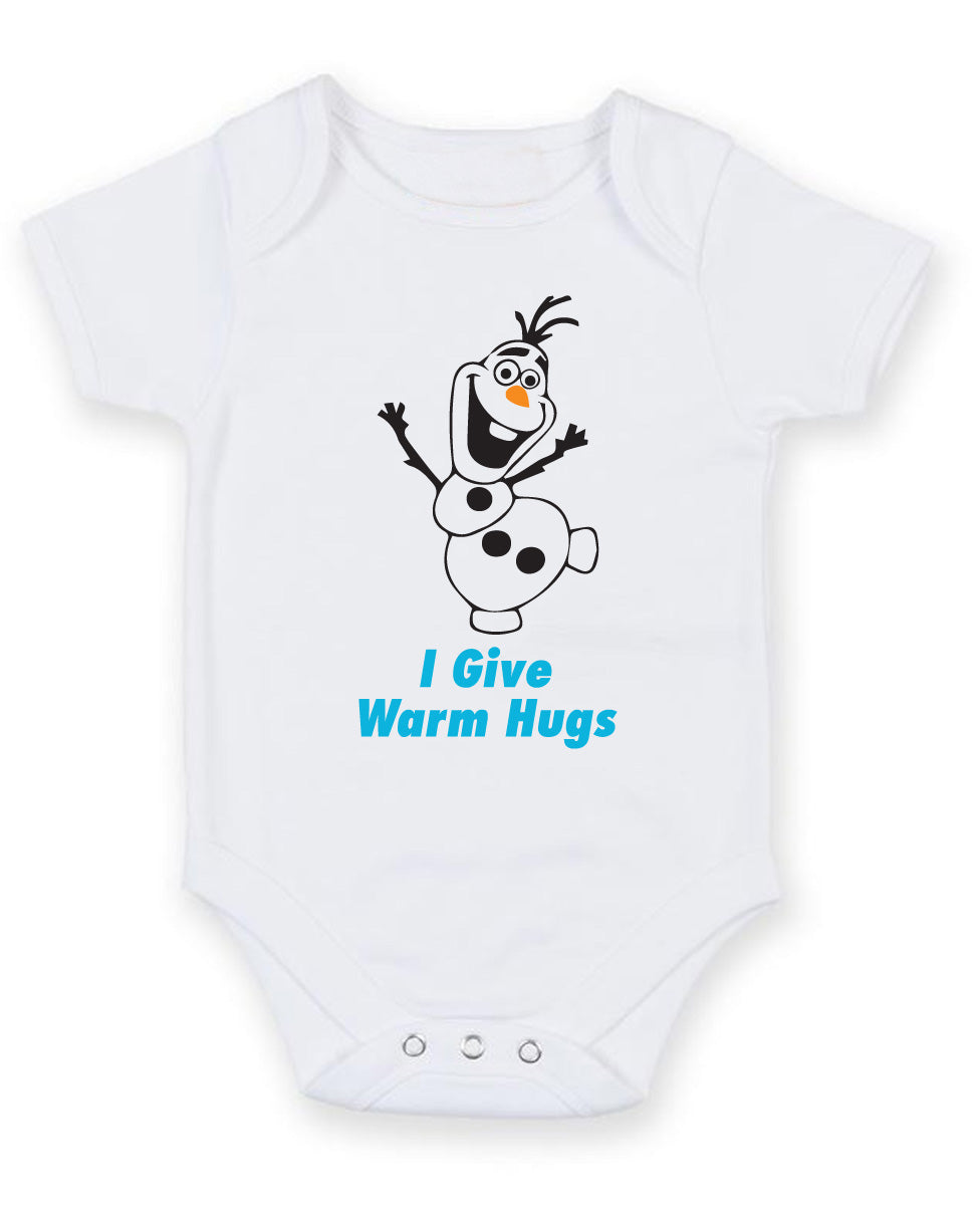 Frozen Inspired Olaf Snowman 3 Printed Baby Grow Bodysuit Boy Girl Unisex Gift