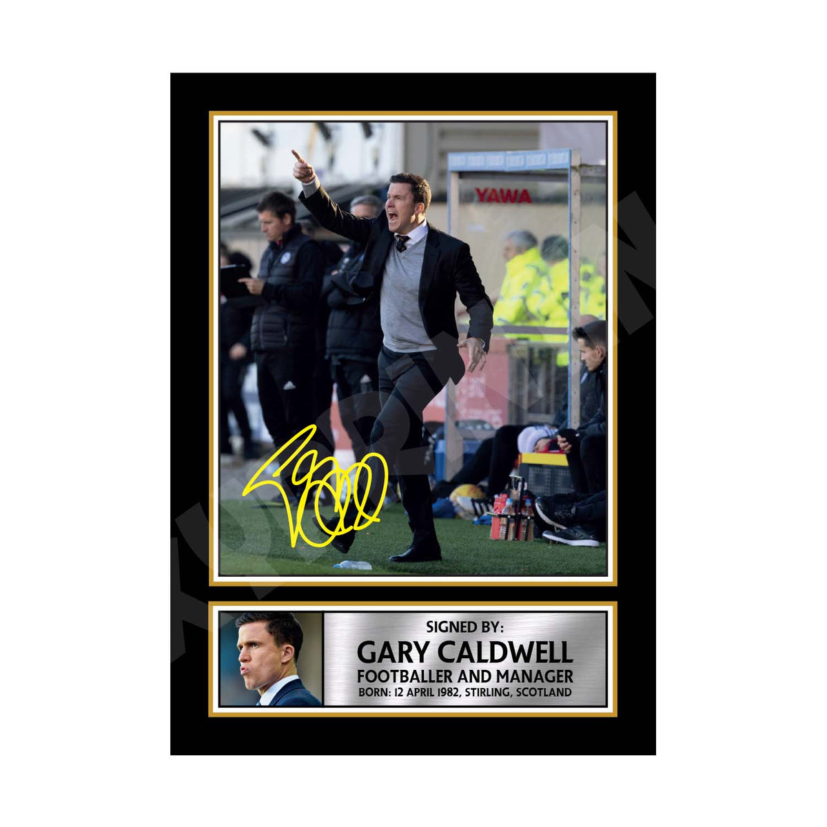 GARY CALDWEL 2 Limited Edition Football Player Signed Print - Football