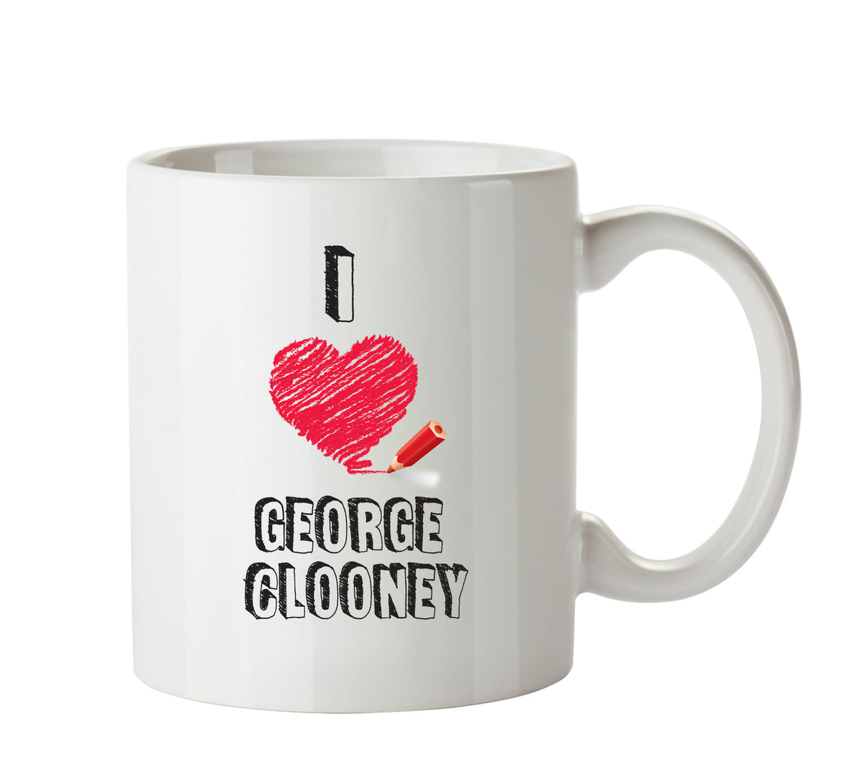 I Love George Clooney Celebrity Mug Office Mug – printed mug product image 1