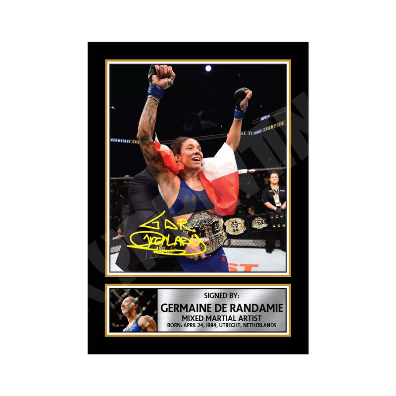 Germaine De Randamie Limited Edition MMA Wrestler Signed Print - MMA Wrestling
