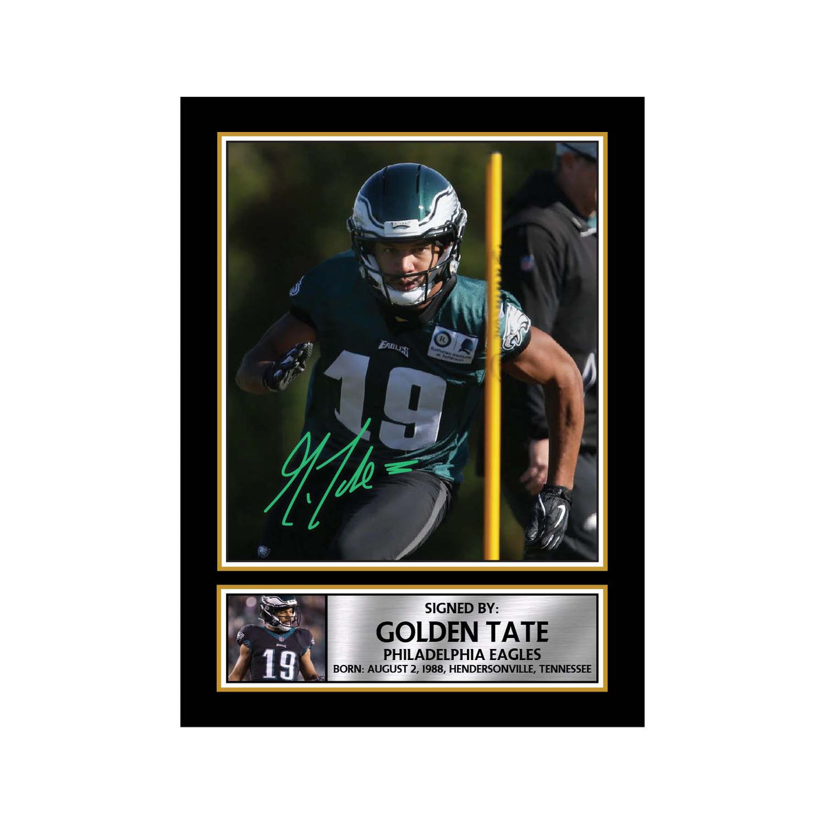 Golden Tate American Football Printed Signature Print – A1 Print Only