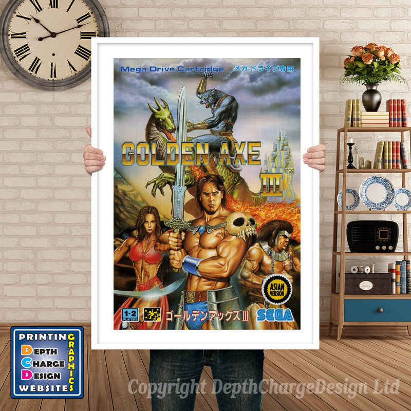 Golden Axe 3 - Sega Megadrive Inspired Retro Gaming Poster A4 A3 A2 Or A1 – Golden Axe 3 - Sega Megadrive Inspired Retro Gaming Poster
