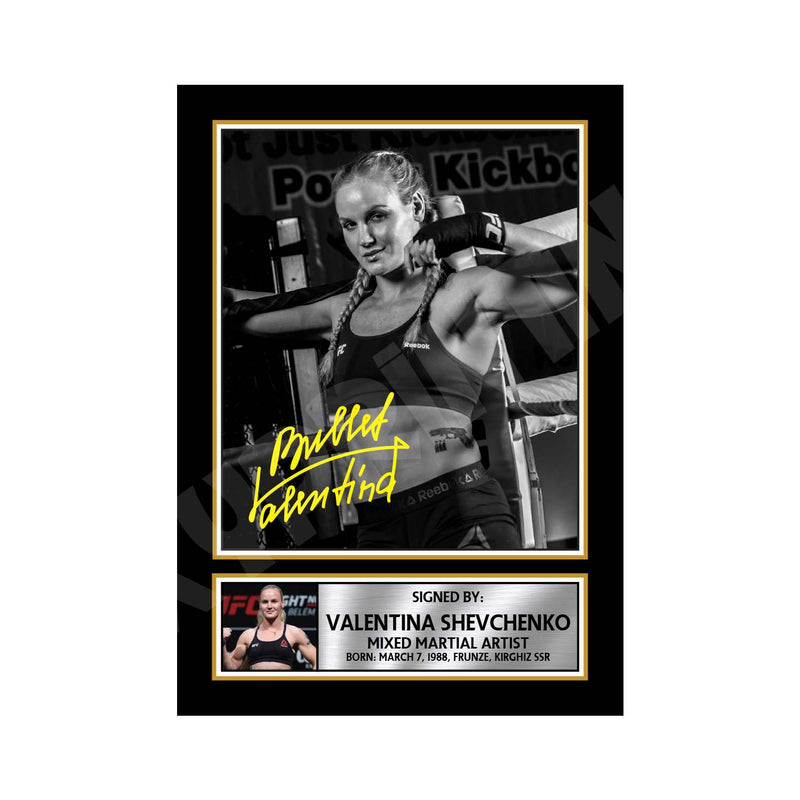 Green Valentina Shevchenko Limited Edition MMA Wrestler Signed Print - MMA Wrestling