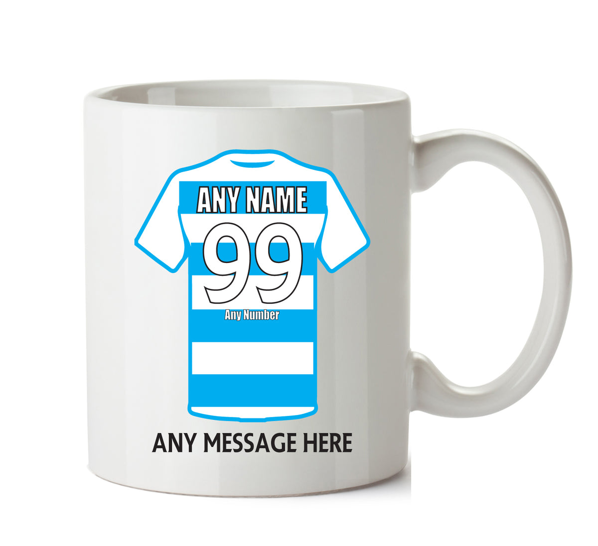 Greenock Morton Football Team Mug Personalised Birthday Age And Name – printed mug product image 1