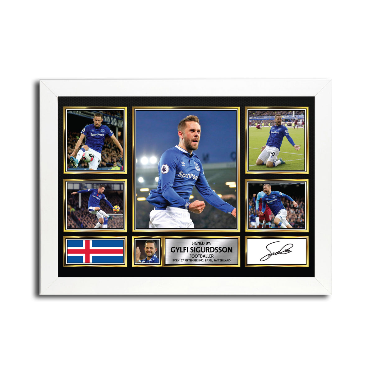 Gylfi Sigurdsson Printed Signature Football Poster